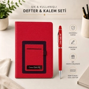 Kişiye Özel Kanguru Defter Kalem Seti - 801K