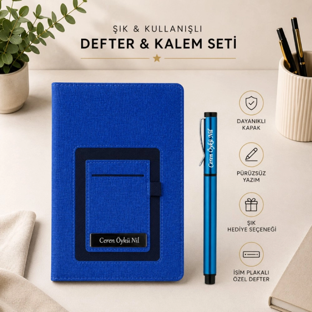 Kişiye Özel Kanguru Defter Kalem Seti - 801L