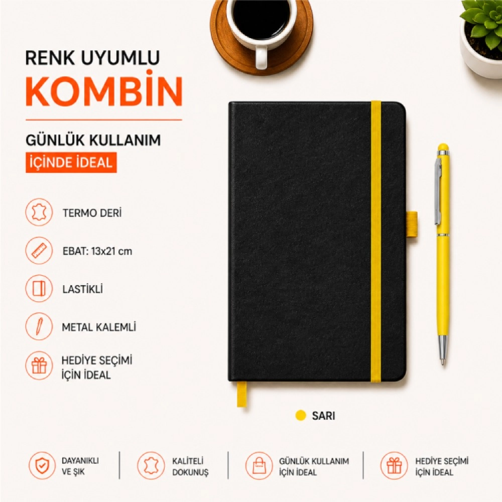 Kişiye Özel Defter Kalem Seti - 113K